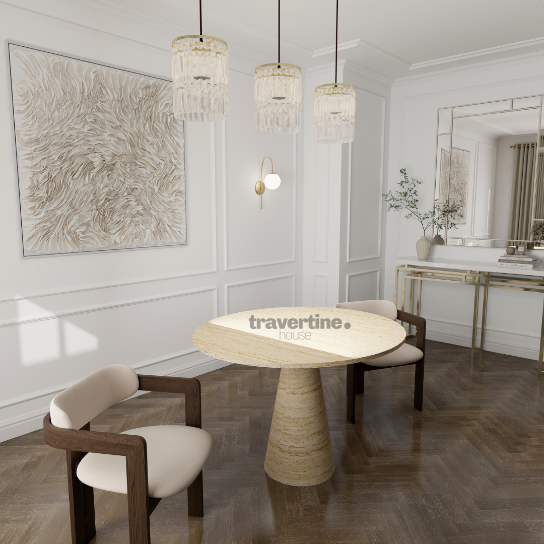 Beramus Travertine Dining Table