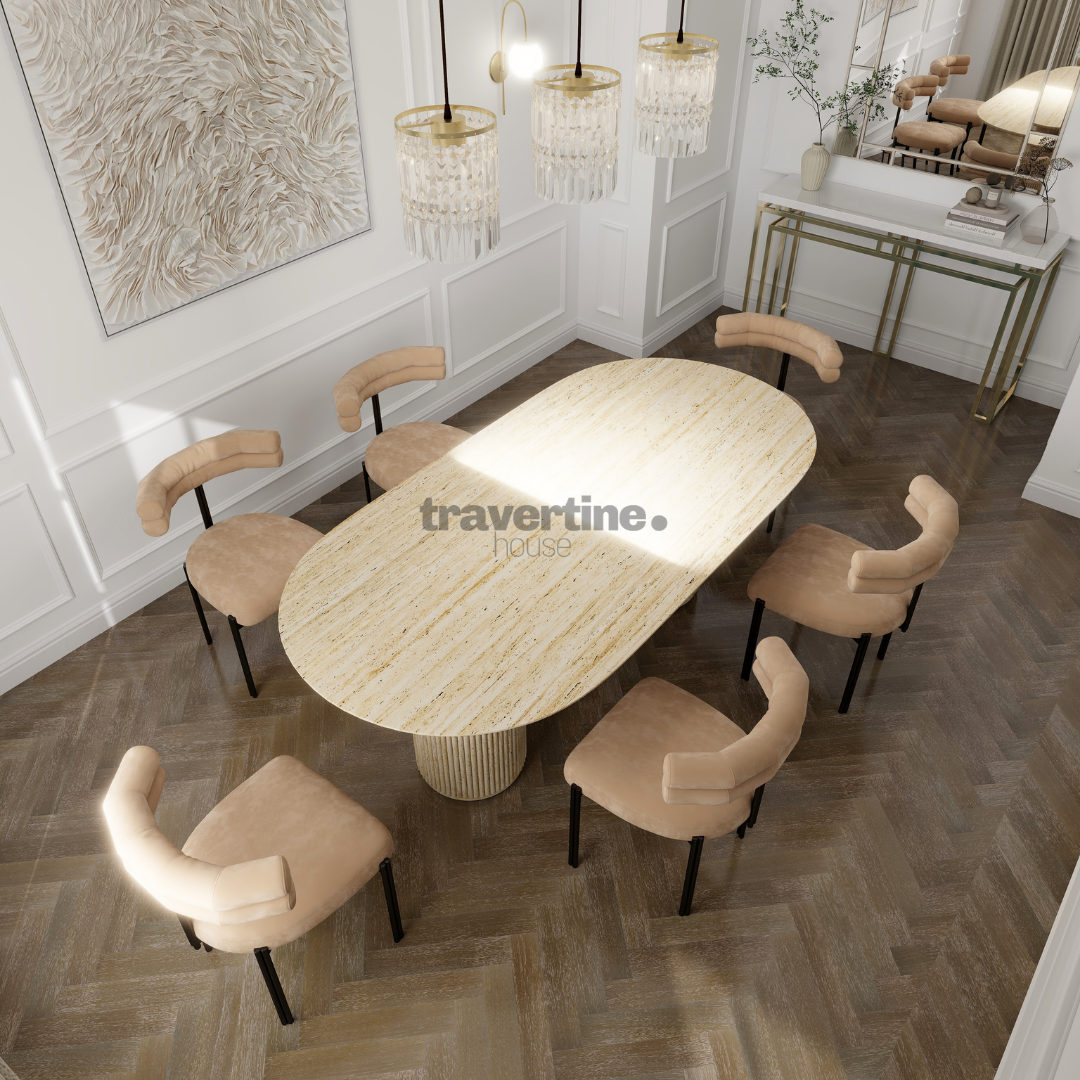 Manes Travertine Dining Table