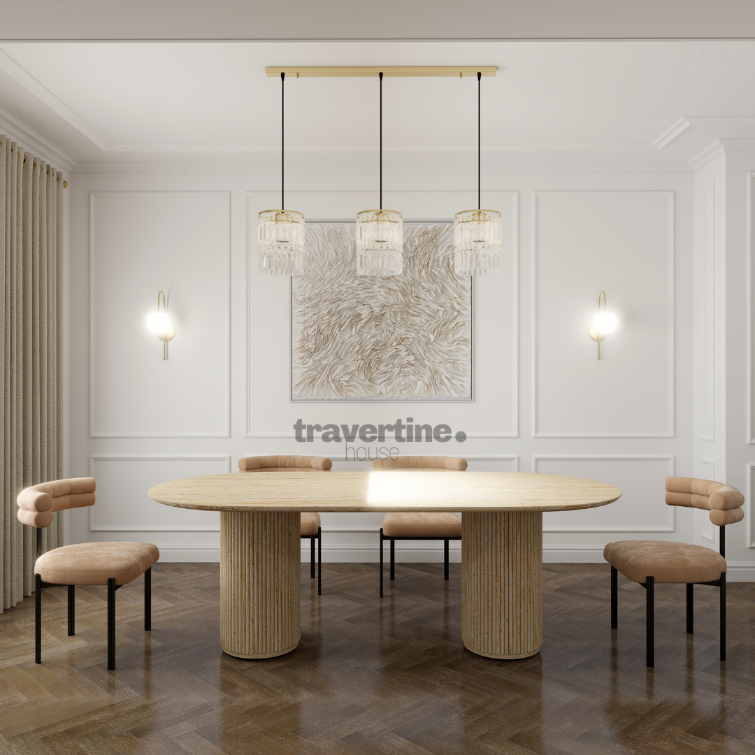 Manes Travertine Dining Table