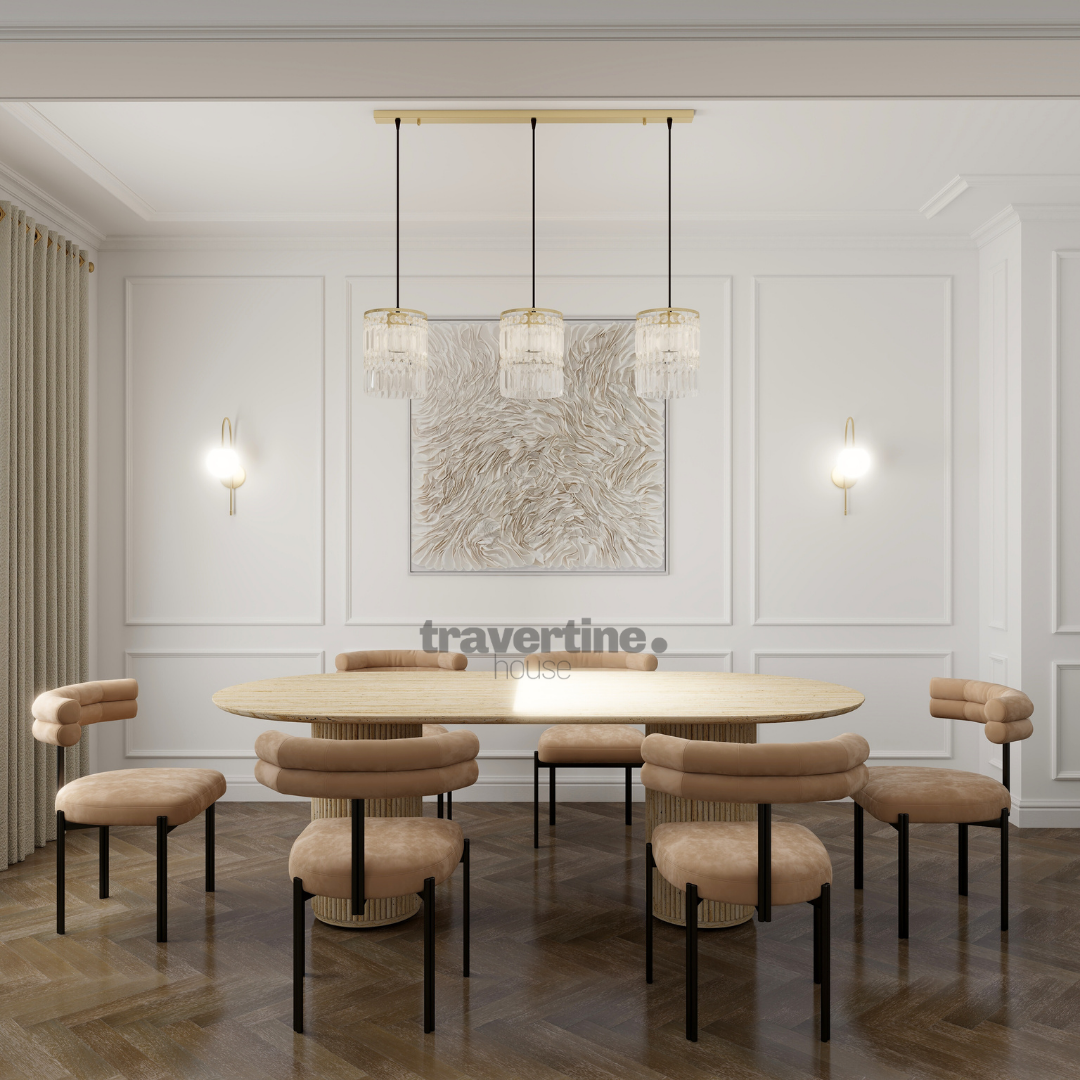 Manes Travertine Dining Table