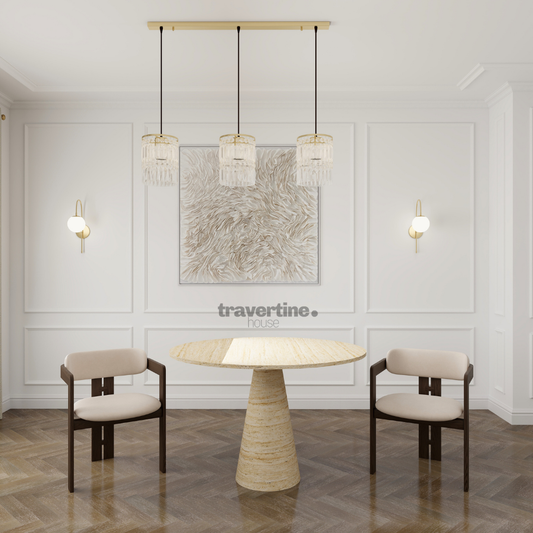 Beramus Travertine Dining Table