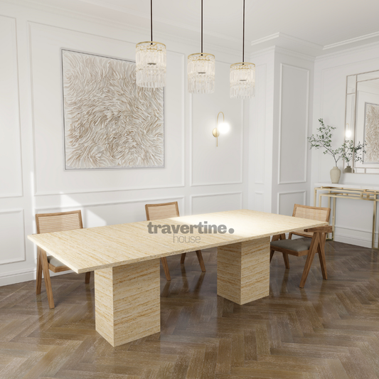 Arbies Travertine Dining Table