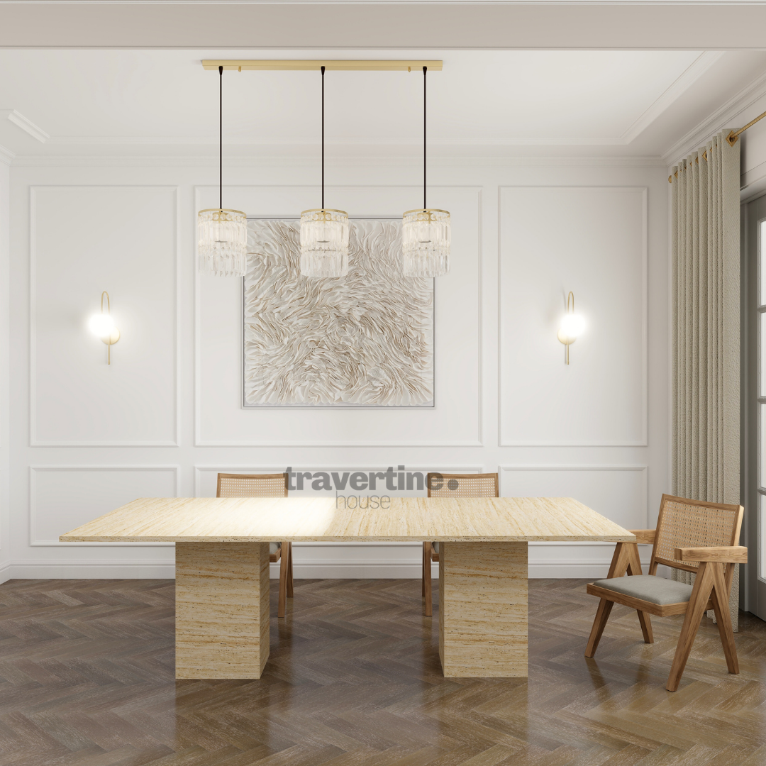 Arbies Travertine Dining Table