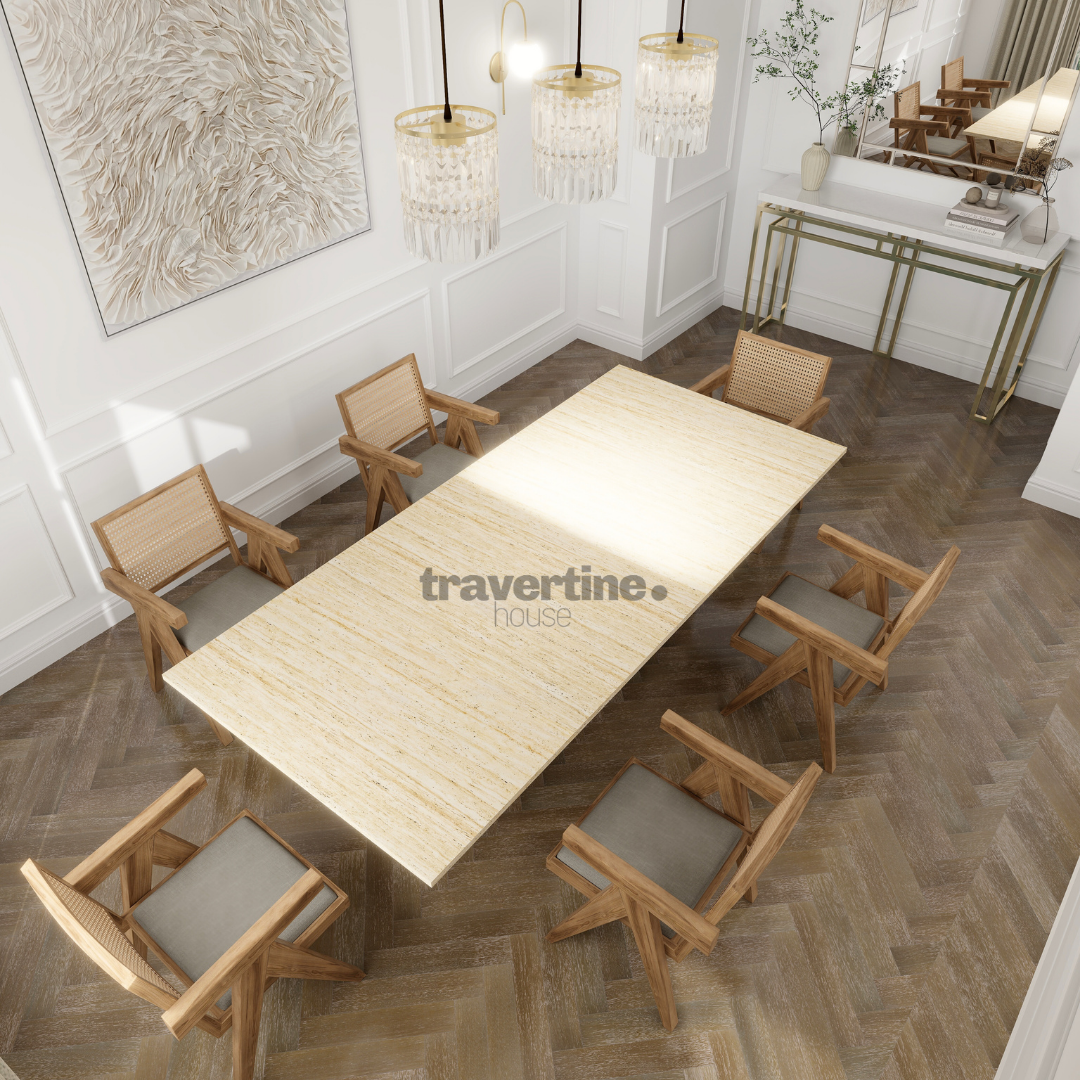 Arbies Travertine Dining Table