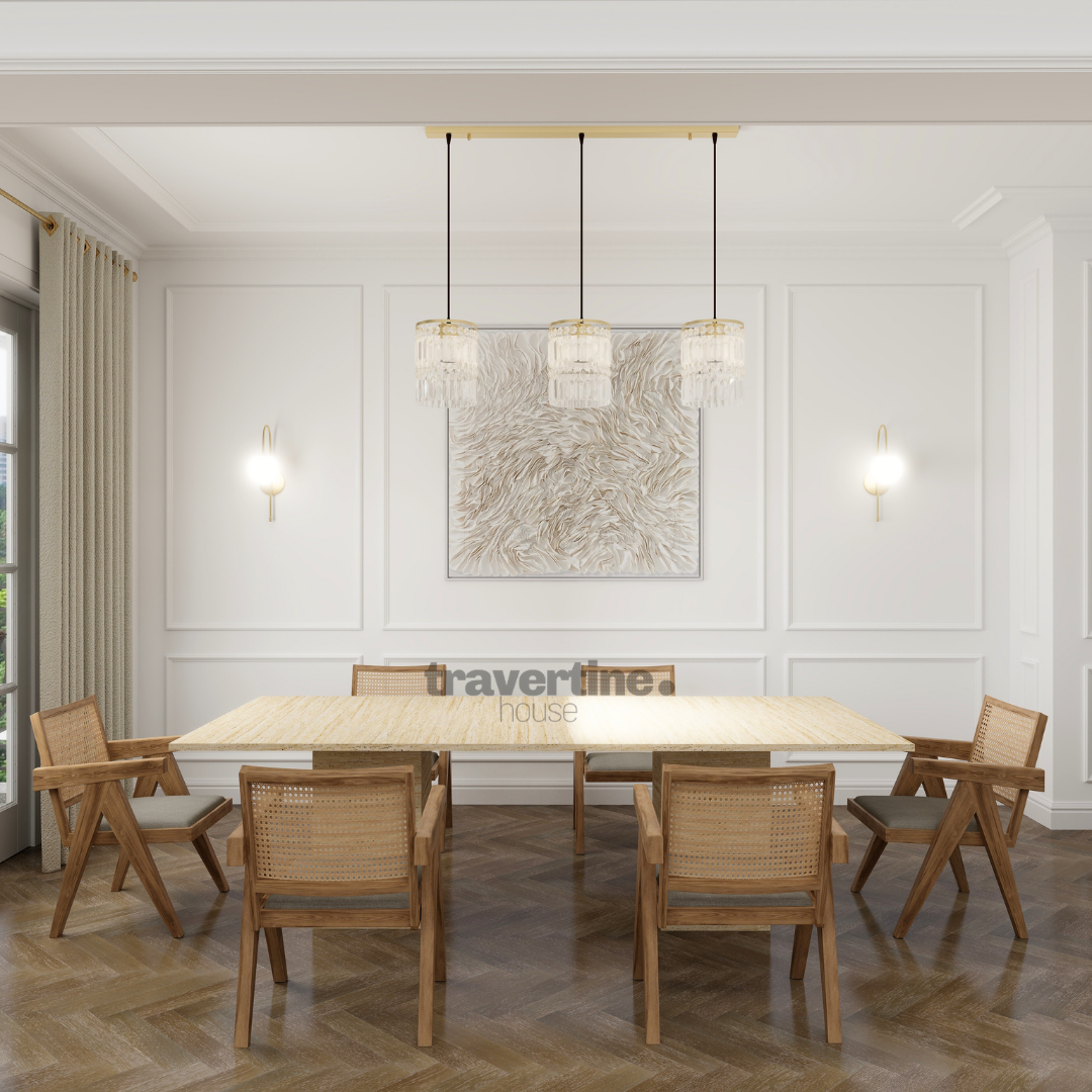 Arbies Travertine Dining Table