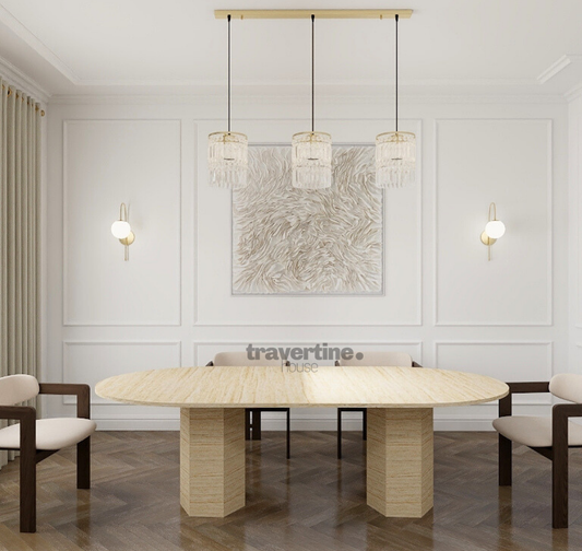 Destan Travertine Dining Table