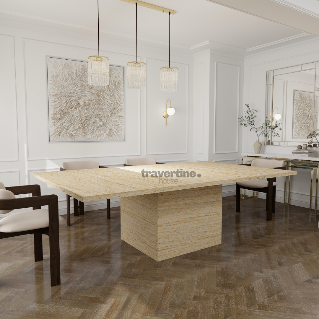 Girakon Travertine Dining Table