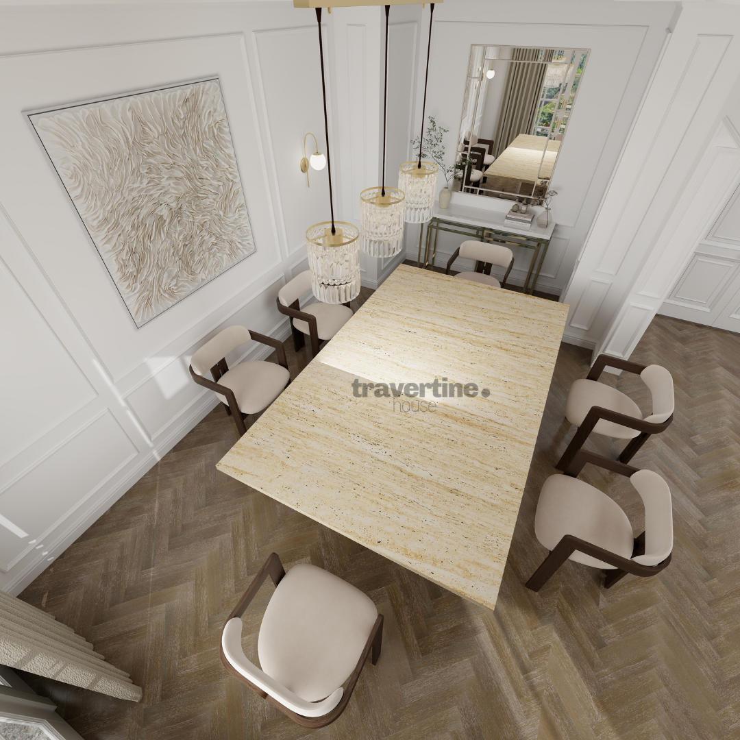 Girakon Travertine Dining Table