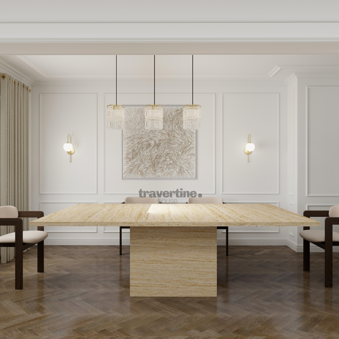 Girakon Travertine Dining Table
