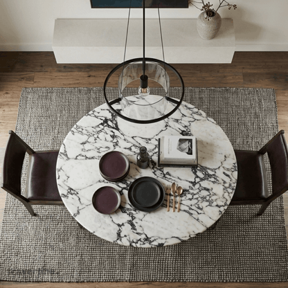 Round Calacatta Viola Dining Table