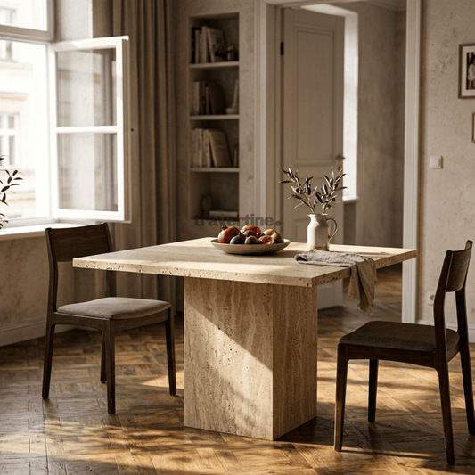 Benna Travertine Dining Table