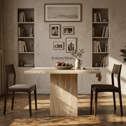 Benna Travertine Dining Table
