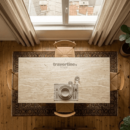 Denias Travertine Dining Table