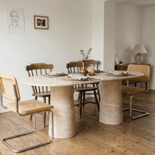 Xigenon Travertine Dining Table