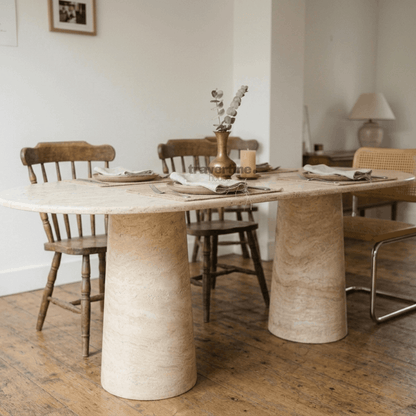 Xigenon Travertine Dining Table