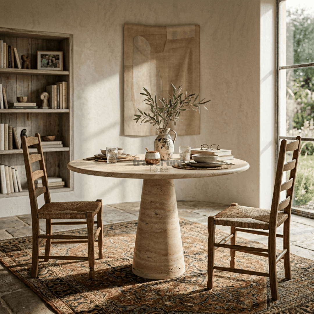 Beramus Travertine Dining Table