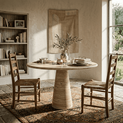 Beramus Travertine Dining Table