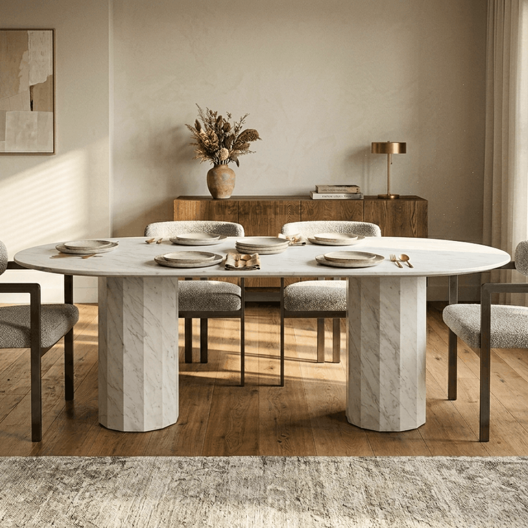 Carrara Marble Dining Table