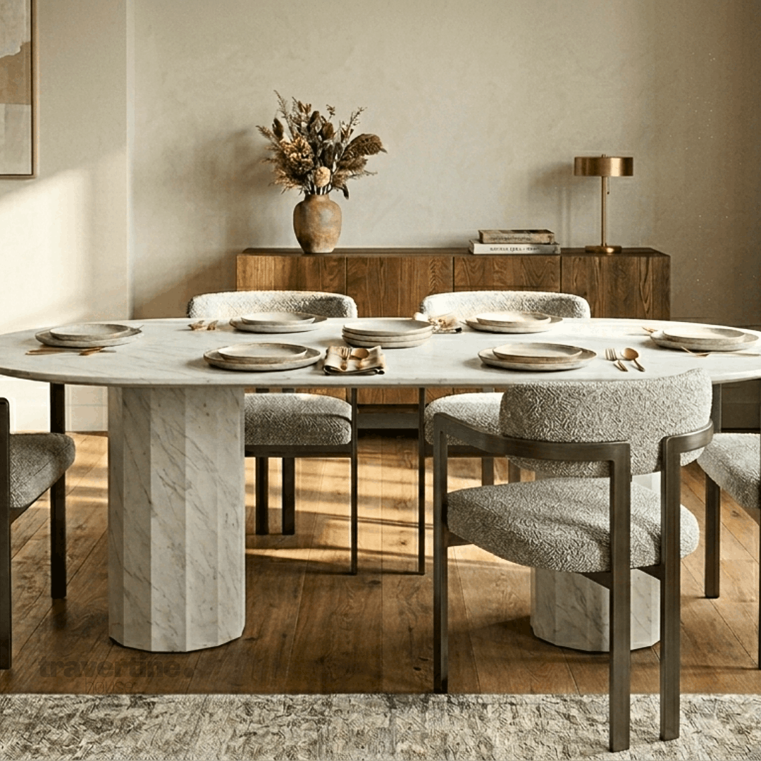 Carrara Marble Dining Table