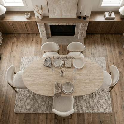 Destan Travertine Dining Table
