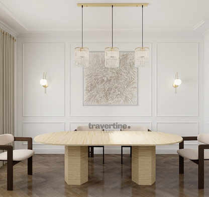 Destan Travertine Dining Table