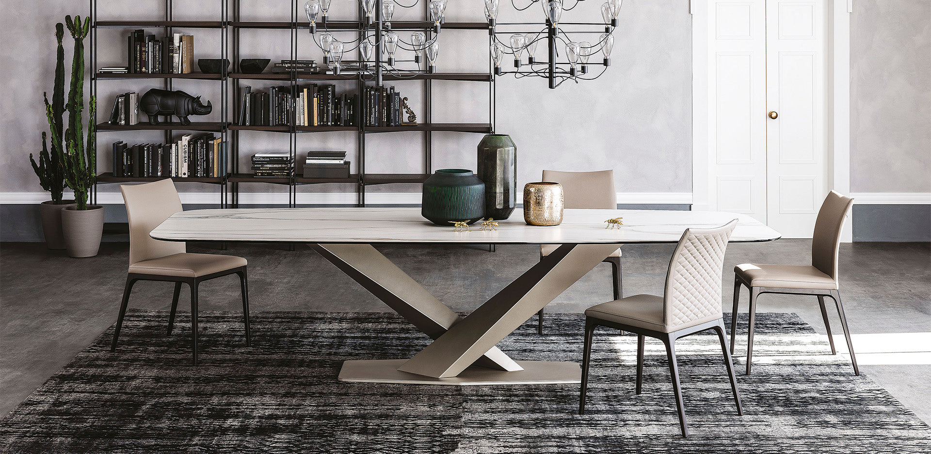 Eagle Porcelain Dining Table – Travertine House