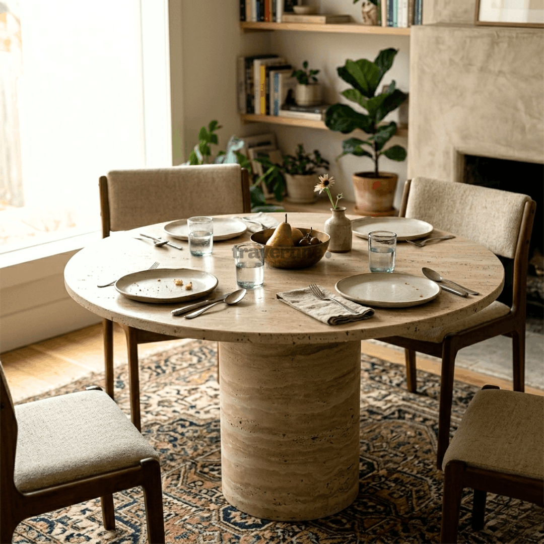 Logos Travertine Dining Table