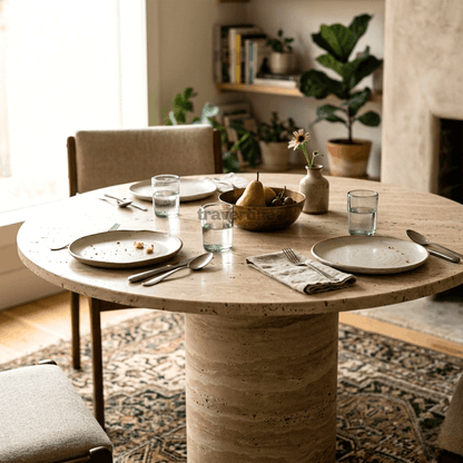 Logos Travertine Dining Table