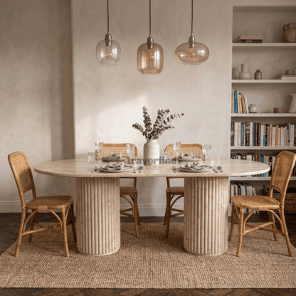 Manes Travertine Dining Table