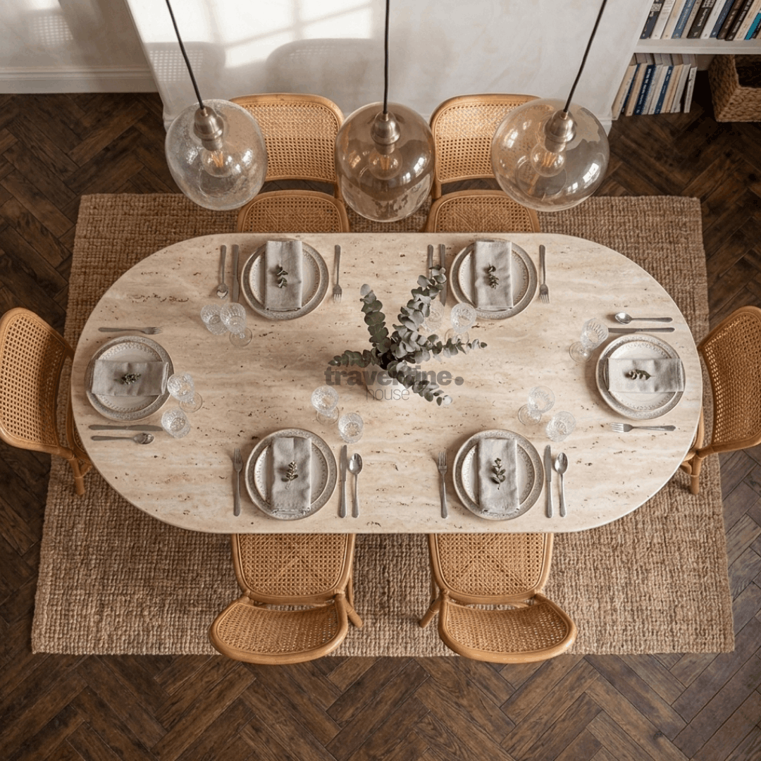 Manes Travertine Dining Table