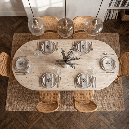 Manes Travertine Dining Table