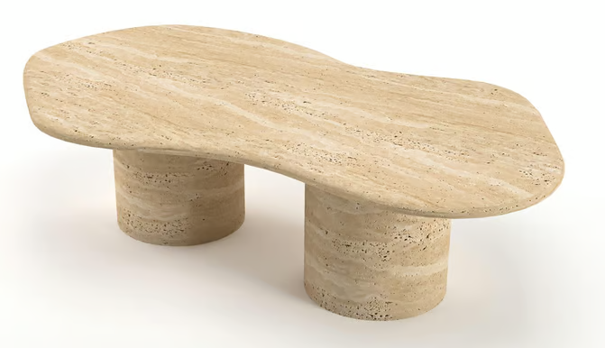 Mannie Travertine Coffee Table