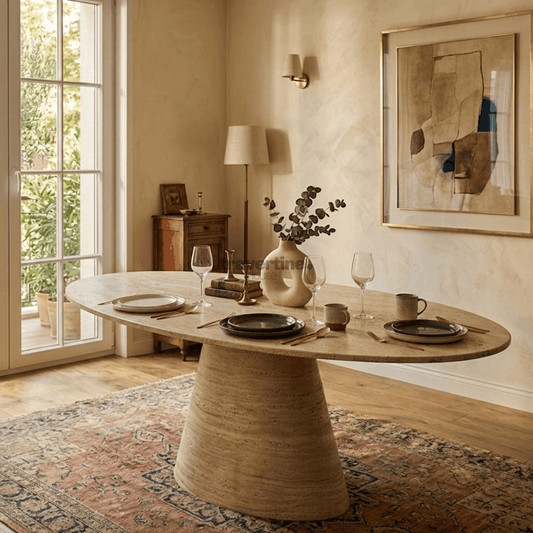 Ronark Travertine Dining Table
