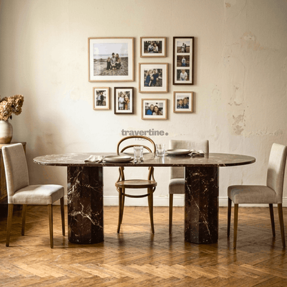 Rosso Levanto Marble Dining Table