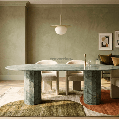 Verde Guatemala Marble Dining Table