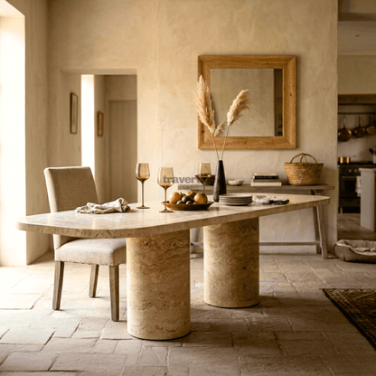 Vareo Travertine Dining Table