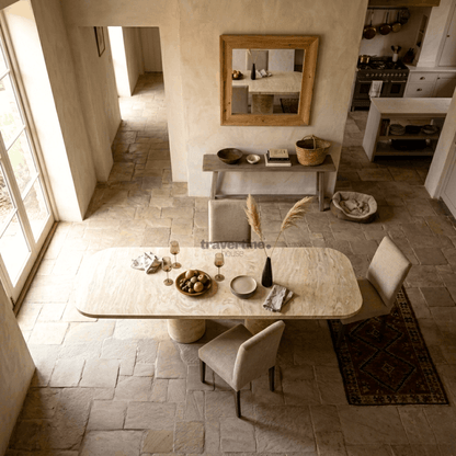 Vareo Travertine Dining Table
