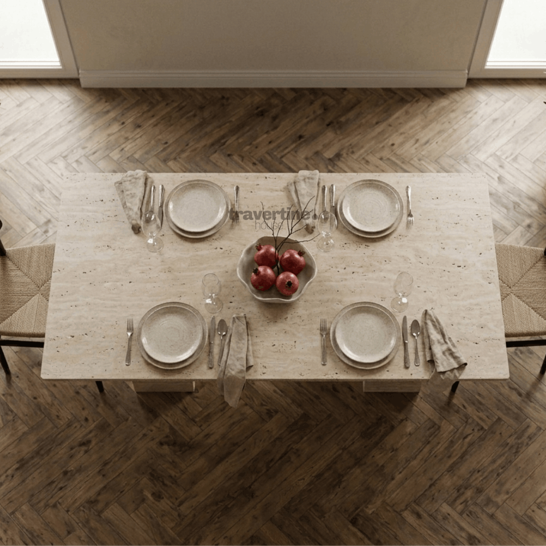 Arbies Travertine Dining Table