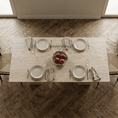 Arbies Travertine Dining Table