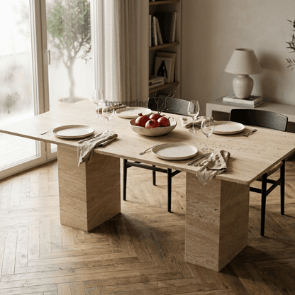 Arbies Travertine Dining Table
