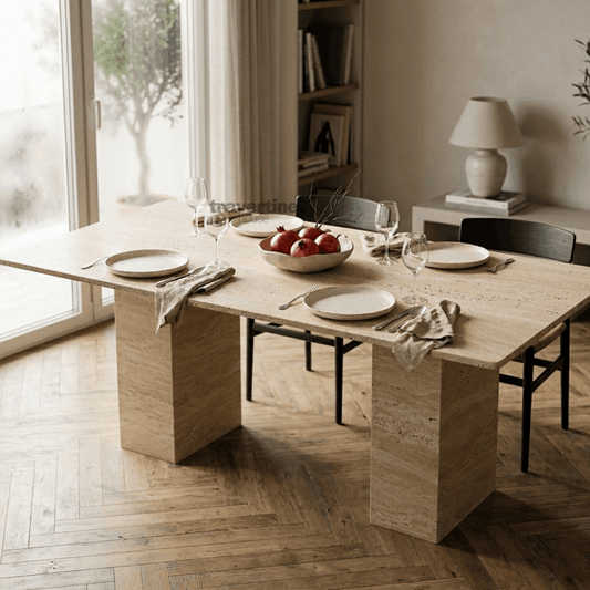 Arbies Travertine Dining Table