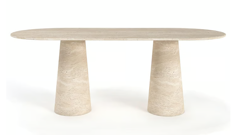 Xigenon Travertine Dining Table